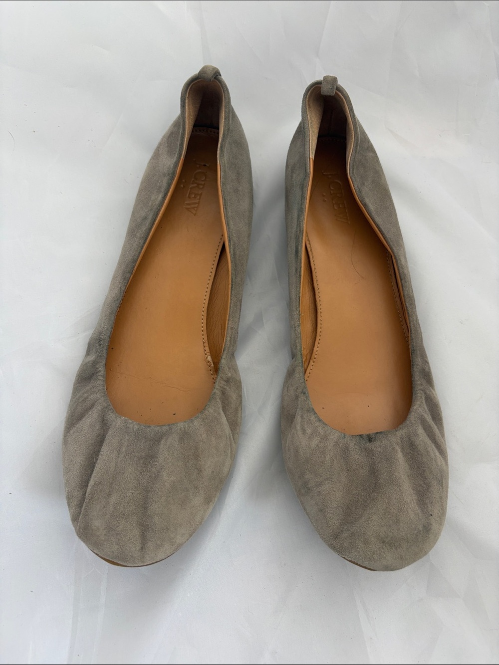 J. Crew Women’s Suede Ballet Flats in Grey